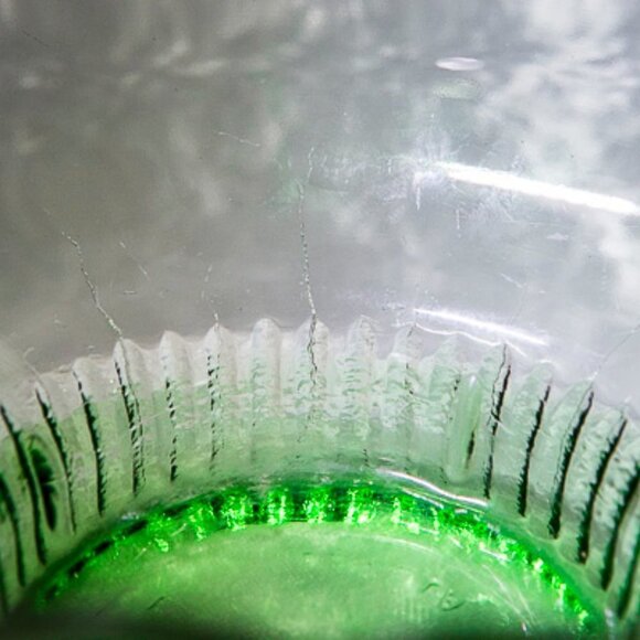 BEAUTIFUL E.O. Brody M2000 Vintage 1950s Footed Emerald Green Scalloped … - Picture 7 of 9